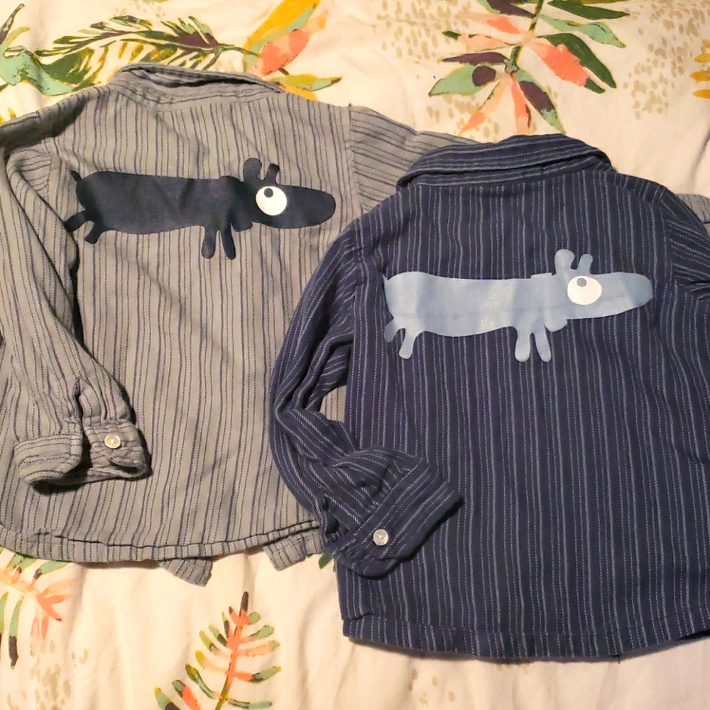2 La Queue du Chat button down long sleeve